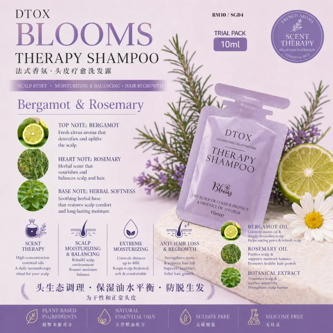DTOX Therapy Shampoo Blooms 10ml