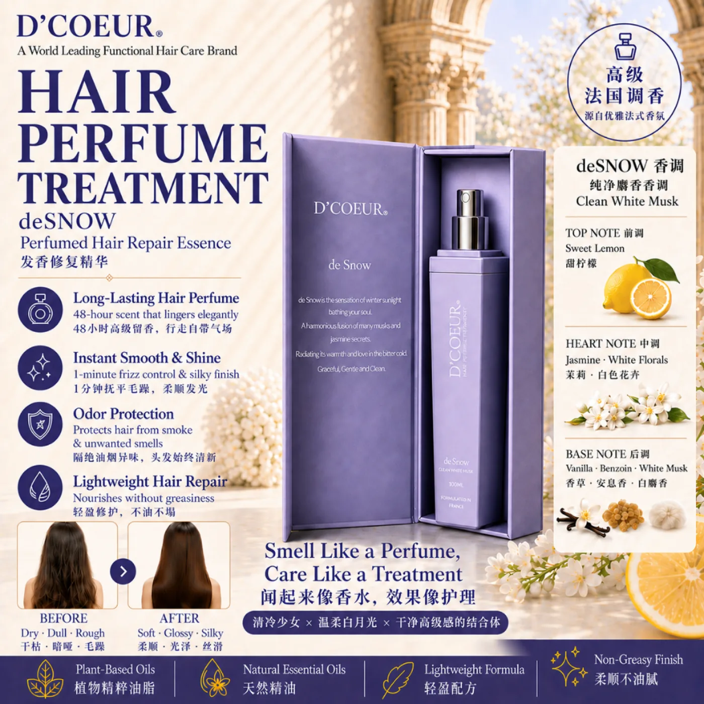 Hair Perfume Treatment DeSnow 100ml (Limited Edition)
