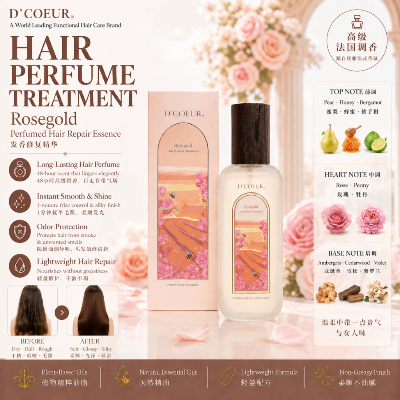 Hair Perfume Treatment Rosegold 100ml